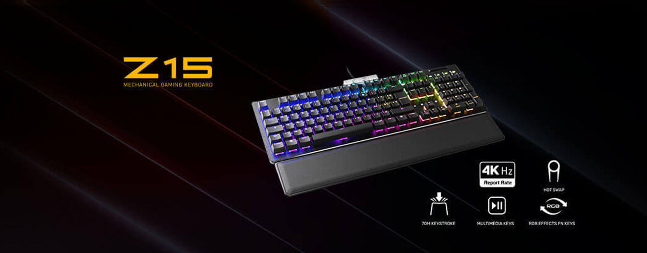 EVGA Z15 RGB Gaming Mechanical Keyboard, RGB Backlit LED - Newegg.com